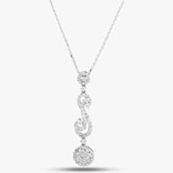 Pre-Owned 18ct White Gold 1.89ct Brilliant Cut Diamond Pendant & 18 Inch Trace Chain 4314151