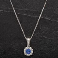 Pre-Owned Diamond 1.03ct Tanzanite & 0.60ct Diamond Pendant 4314487
