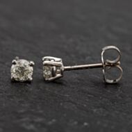 Pre-Owned Platinum 4 Claw Diamond Stud Earrings 4317013