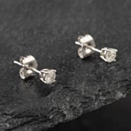 Pre-Owned 14ct White Gold 0.25ct Brilliant Cut Diamond Stud Earrings 43171144