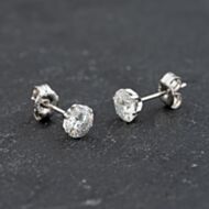 Pre-Owned Platinum 1.17ct Brilliant Cut Diamond Claw Set Stud Earrings 43171362