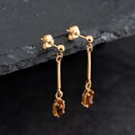 Pre-Owned Yellow Gold 32mm Citrine Dropper Earrings 43171393