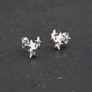 Pre-Owned White Gold 9mm Star Stud Earrings 43171399
