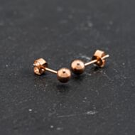 Pre-Owned Rose Gold 3mm Ball Stud Earrings 43171402
