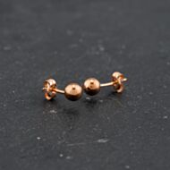 Pre-Owned Rose Gold 4mm Ball Stud Earrings 43171407