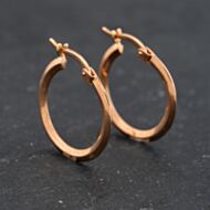 Pre-Owned Rose Gold 20mm Hoop Earrings 43171415