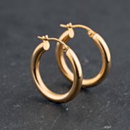 Pre-Owned Yellow Gold 21mm Hoop Earrings 43171421