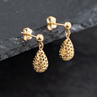 Pre-Owned Yellow Gold 19mm Tear Drop Dropper Earrings 43171433