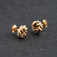 Pre-Owned Two Colour Gold 10mm Stud Earrings 43171448
