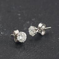 Pre-Owned Platinum 1.32ct Brilliant Cut Diamond Single Stone Stud Earrings 43171492