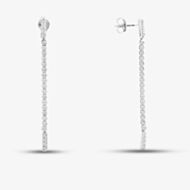 Pre-Owned 14ct White Gold 1.00ct Brilliant Cut Diamond Dropper Earrings 4317170