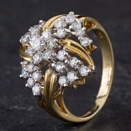 Pre-Owned 14ct Yellow Gold 1.05ct Brilliant Cut Diamond Fancy Ring 4328105