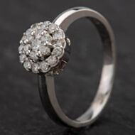 Pre-Owned 14ct White Gold Diamond Cluster Ring 4328474