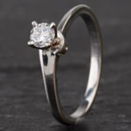 Pre-Owned 9ct White Gold Diamond Single Stone Ring 4328621