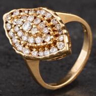 Pre-Owned 14ct Diamond Marquise Shape Fancy  Cluster Ring 4328747