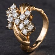 Pre-Owned 14ct Diamond Fancy Cluster Ring 4328750