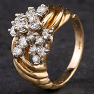 Pre-Owned 14ct Diamond Fancy Cluster Ring 4328754