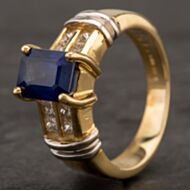 Pre-Owned Diamond Sapphire Fancy Ring 4332723