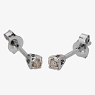 Pre-Owned 14ct White Gold 0.07ct Diamond Stud Earrings 4333087