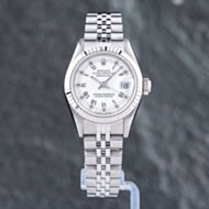 Pre-Owned Rolex Ladies Datejust White Bracelet Watch 69174