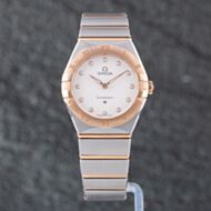 Pre-Owned OMEGA Ladies Constellation White Bracelet Watch 13120286052001