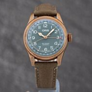 Pre-Owned Oris Mens Big Crown Pointer Date 80th Anniversary Edition Brown Leather Strap Watch 01 754 7741 3167-07 5 20 58BR