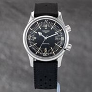 Pre-Owned Longines Mens Legend Diver Black Rubber Strap Watch L3.674.4.50.0