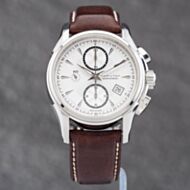 Pre-Owned Hamilton Mens Jazzmaster Brown Leather Strap Watch H32616553