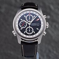 Pre-Owned Bremont Mens Alti-Wt/Bk Black Leather Strap Watch ALTI-WT/BK