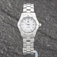 Pre-Owned TAG Heuer Ladies Aquaracer Silver Dial Silver Bracelet Watch WAF1414