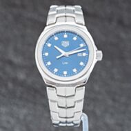 Pre-Owned TAG Heuer Ladies Link Blue Bracelet Watch WBC1318