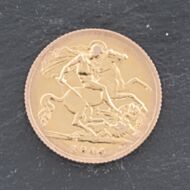 Pre-Owned 22ct Yellow Gold 1914 George V Half Sovereign Coin 47011141