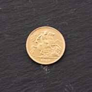 Pre-Owned 22ct Yellow Gold 1912 King George V Half Sovereign Coin 47011186