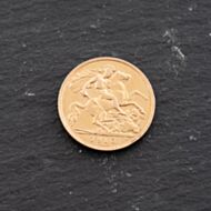 Pre-Owned 22ct Yellow Gold 1910 Edward VII Half Sovereign Coin 47011203