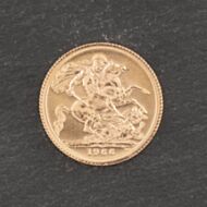 Pre-Owned 22ct Yellow Gold Queen Elizabeth Ii 1966 Full Sovereign Coin 47021164