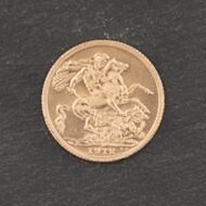 Pre-Owned 22ct Yellow Gold George V 1912 Full Sovereign Coin 47021167