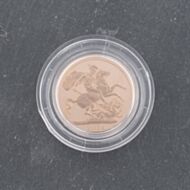 Pre-Owned 22ct Yellow Gold 2024 King Charles Full Sovereign Boxed Coin 47021289