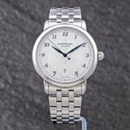 Pre-Owned Montblanc Mens Star Legacy Silver Dial Bracelet Watch 117324