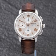 Pre-Owned Montblanc Mens Star Legacy Cream Dial Leather Strap Watch 126080