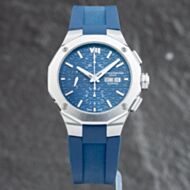 Pre-Owned Baume & Mercier Mens Riviera Blue Dial Rubber Strap Watch 10623