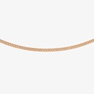 9ct Rose Gold Diamond-Cut Curb Chain Necklace 5.13.6745