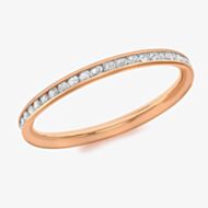 9ct Rose Gold 2mm Crystal-Set Eternity Ring 5.84.9079