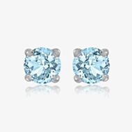 Sterling Silver 3mm Blue Crystal Stud Earrings 8.57.7849