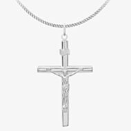 Sterling Silver Small Crucifix Necklace 8.64.2164