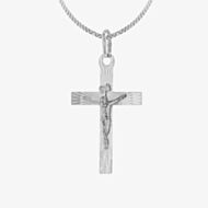 Sterling Silver Diamond-Cut Crucifix Pendant 8.64.3061