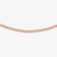 Sterling Silver Rose Gold Panza Curb Chain Necklace 8.91.0373