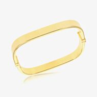 LUXE Silver Gold Plated Square Bangle 8.92.0542