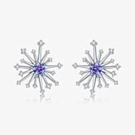 Fei Liu Carpe Diem Silver Crystal Sparkler Stud Earrings CAR-925R-203-SWCZ
