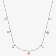 Hot Diamonds Silver & Rose Gold Plated Monsoon Necklace DN137
