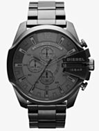Diesel Mens Mega Chief Gry Stainless Steel Bracelet Chronograph Watch DZ4282
